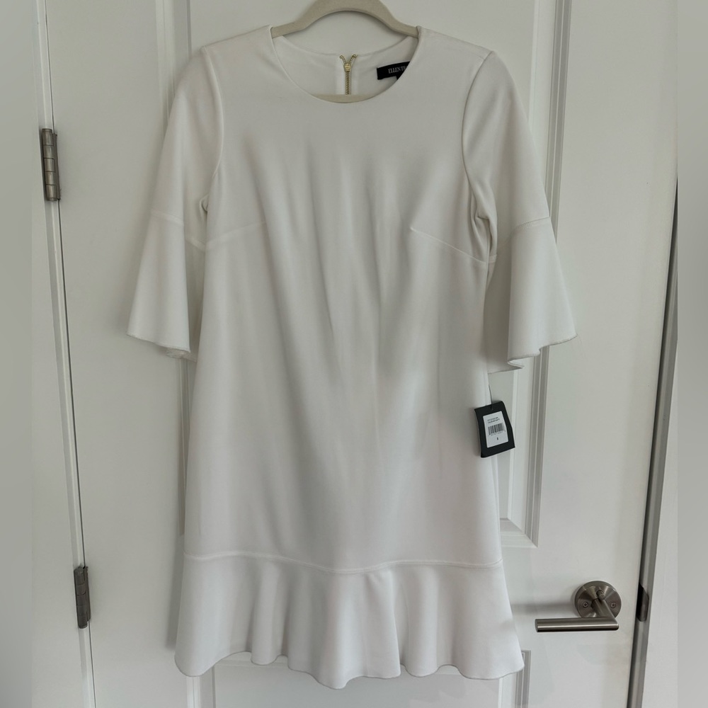 Ellen Tracy **Never Worn** white a-line dress size 8
